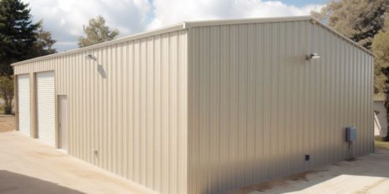 30x40 Workshop Garage 2-Bay Taupe | Custom Metal Kits for Sale