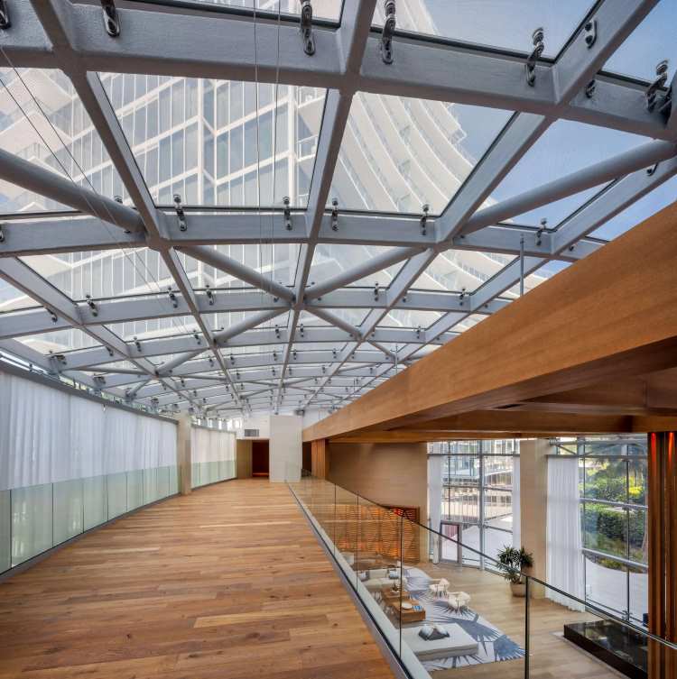 Atrium, Façade and Canopies For  Beach Residences | Architecturally Exposed Steel 