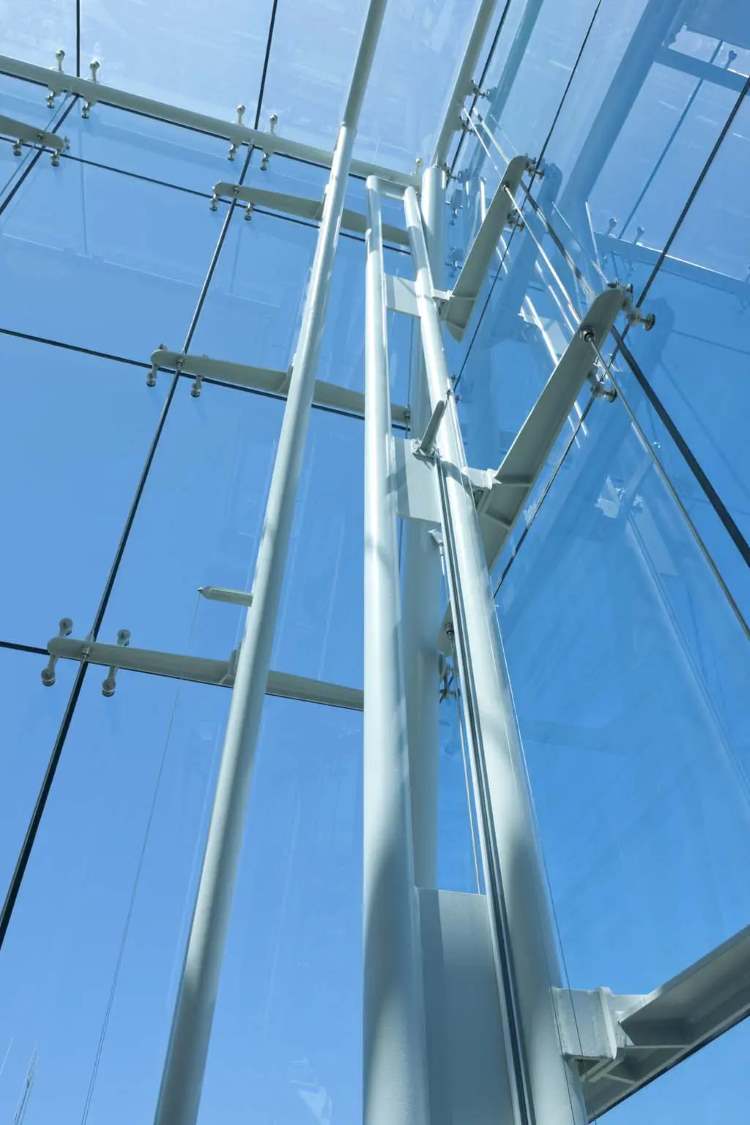 Atriums Point Supported Glass Façade Metal Works  | Architecturally Exposed Steel