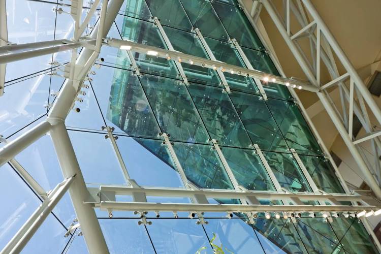 Atriums Point Supported Glass Façade Metal Works  | Architecturally Exposed Steel