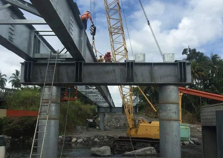 Oro Bridge Girder Frame works Unders Erection at Site