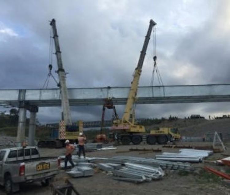 Oro Bridge Girder Frame works: Steel Bridge Installation in Papua New Guinea