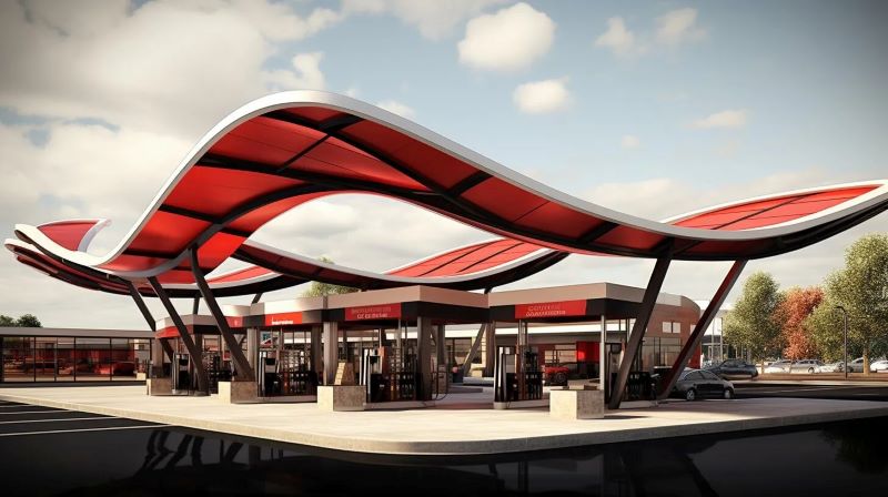 Features and Types of Gas Station Canopy Metal Building