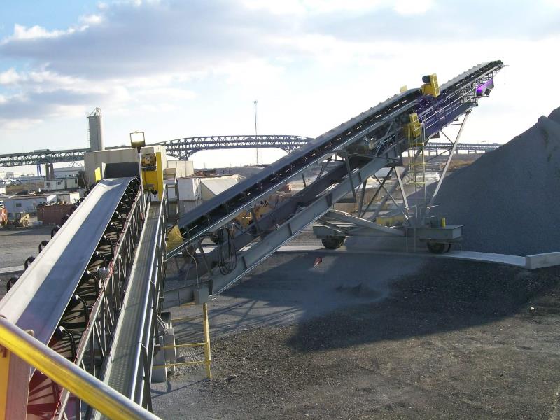 Screen Station Buildings and Screen Feed&Discharge Conveyors Steel Structures: 36” x 100’-150’ Telescoping Radial Stacker 