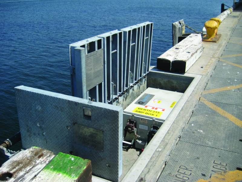 Shore power pits installation
